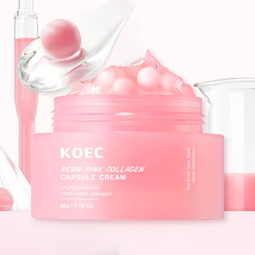 KOEC PDRN Pink Collagen Capsule Cream 50g – Hydrating, Firming & Anti-Wrinkle Face Moisturizer