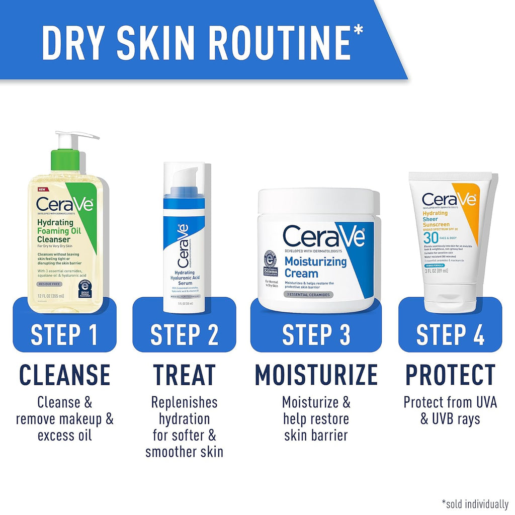 Hydrating Foaming Oil Facial Cleanser with Squalane, Ceramides & Hyaluronic Acid