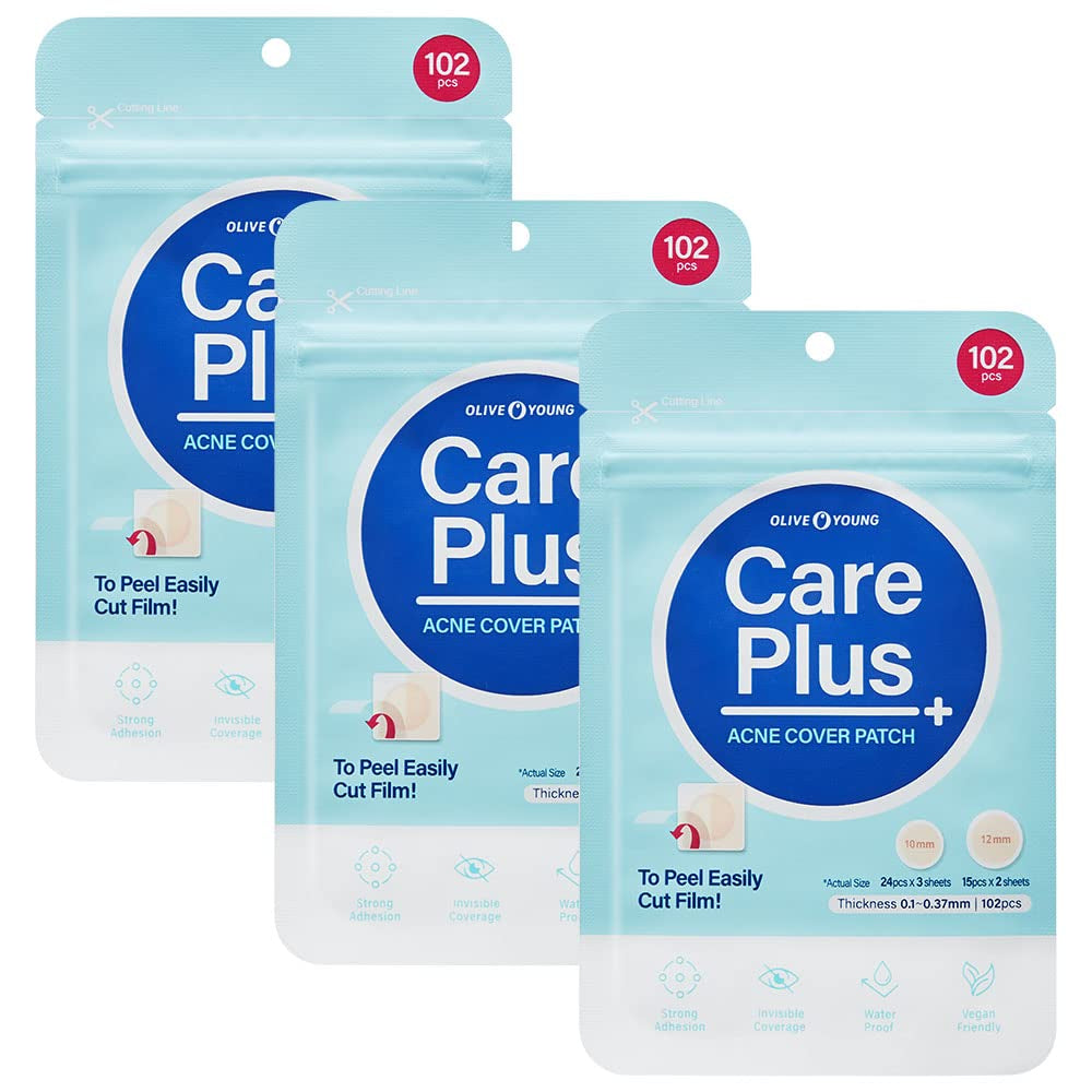 Care Plus Hydrocolloid Acne Pimple Patches | Invisible Korean Spot Patches (306 Count)