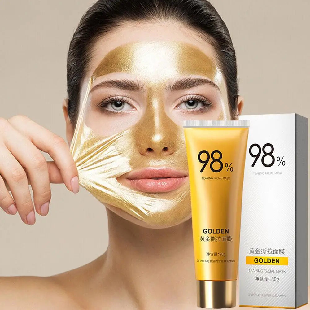 80G Gold Peel-Off Face Mask | Deep Cleansing & Blackhead Remover
