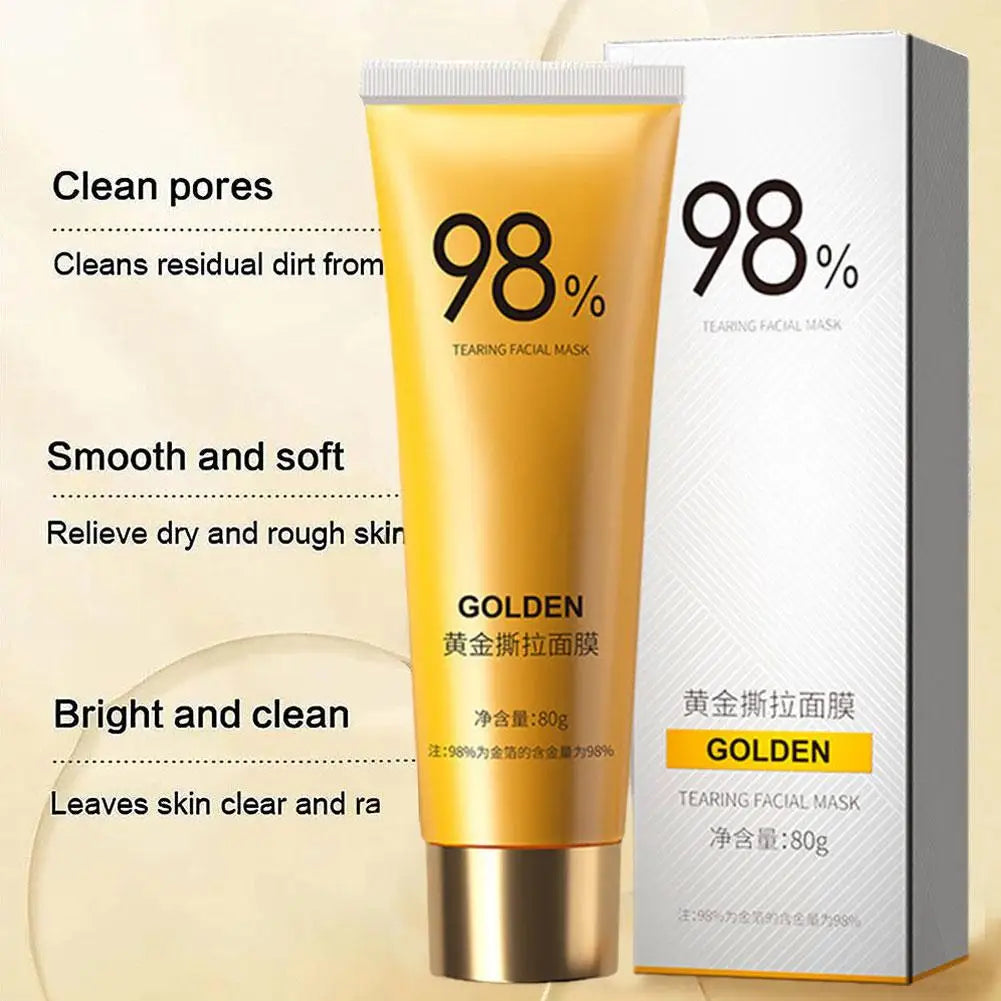 80G Gold Peel-Off Face Mask | Deep Cleansing & Blackhead Remover