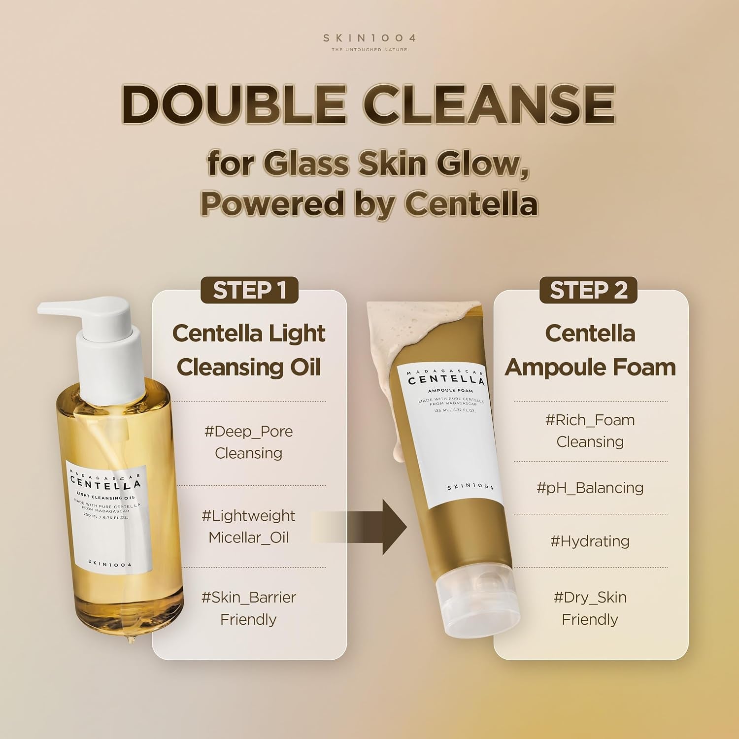 SKIN1004 Madagascar Centella Light Cleansing Oil – Gentle Makeup Remover & Double Cleanser (200ml / 6.76 fl oz)