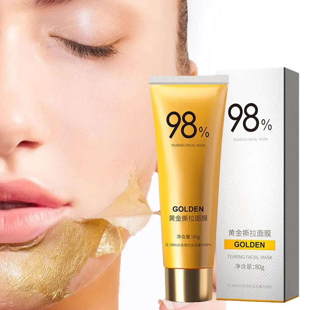 80G Gold Peel-Off Face Mask | Deep Cleansing & Blackhead Remover