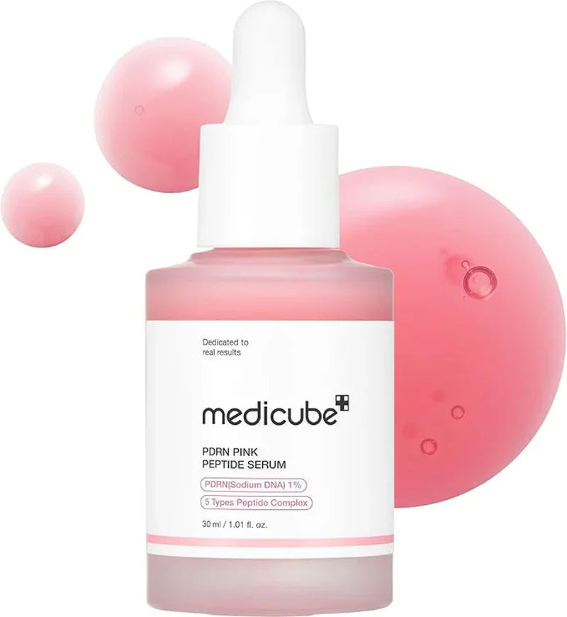 Medicube PDRN Pink Peptide Serum 30ml – Hydrating, Brightening & Anti-Aging Facial Serum