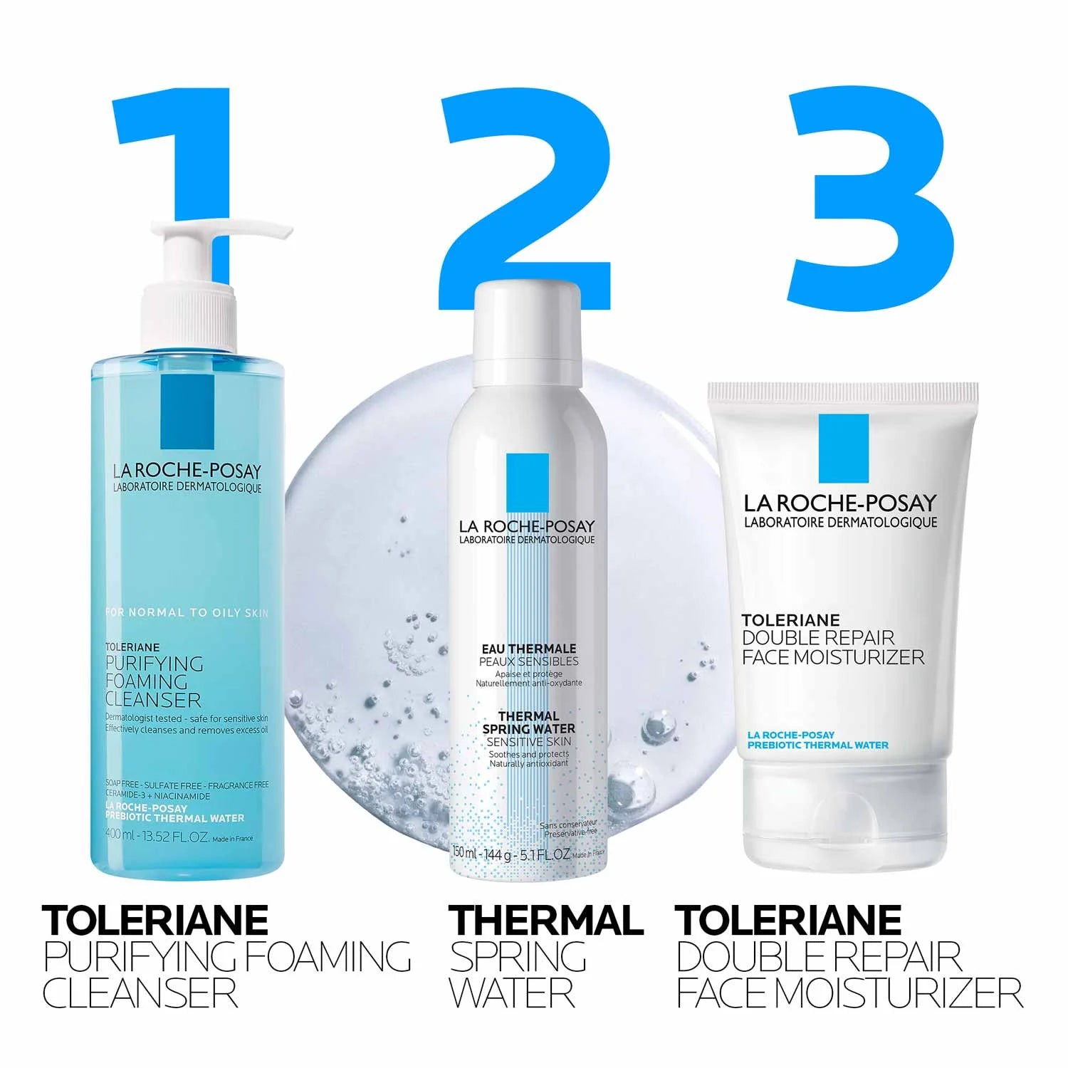 La Roche-Posay Toleriane Purifying Foaming Face Wash | Oil-Free Cleanser for Oily & Normal Skin | 13.52 Fl Oz