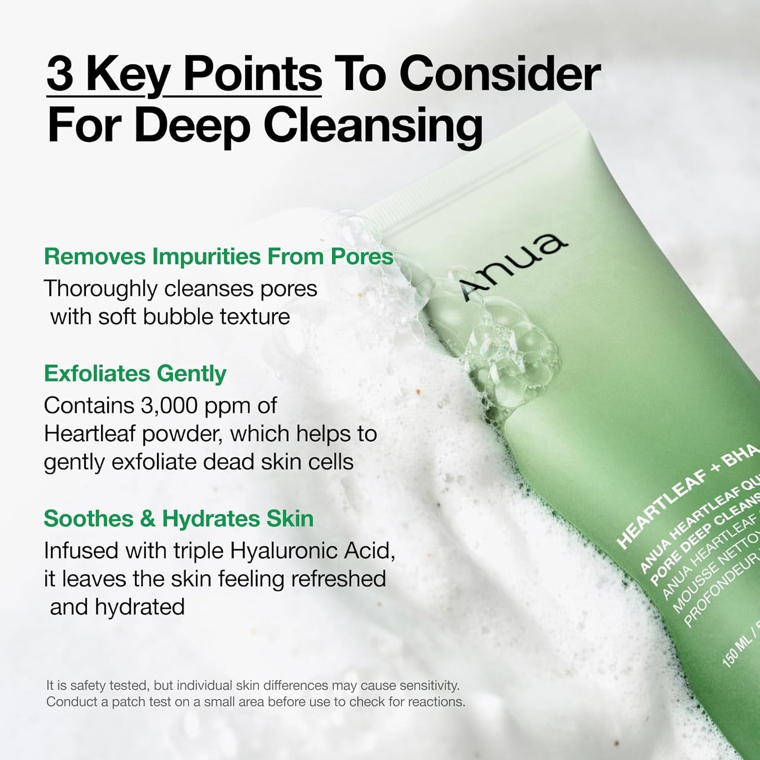 Heartleaf Quercetinol Pore Deep Cleansing Foam – Hydrating Daily Face Wash for Deep Pore Cleansing (5.07 fl oz)