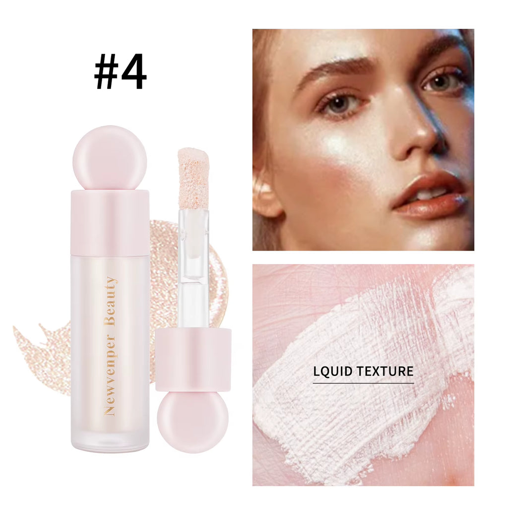 Liquid Highlighter, Blush, and Contour Set for Face and Body - High Gloss Finish for a Natural Glow