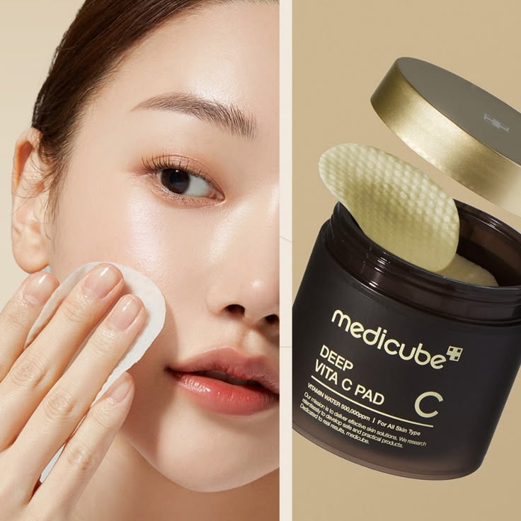 Medicube Deep Vita C Pads (70 Pads) – Brightening Toner Pads for Dark Spots, Acne Marks & Uneven Skin Tone