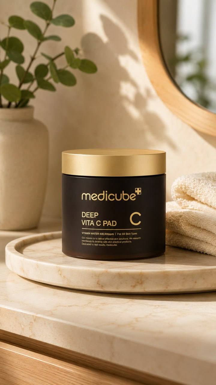 Medicube Deep Vita C Pads (70 Pads) – Brightening Toner Pads for Dark Spots, Acne Marks & Uneven Skin Tone