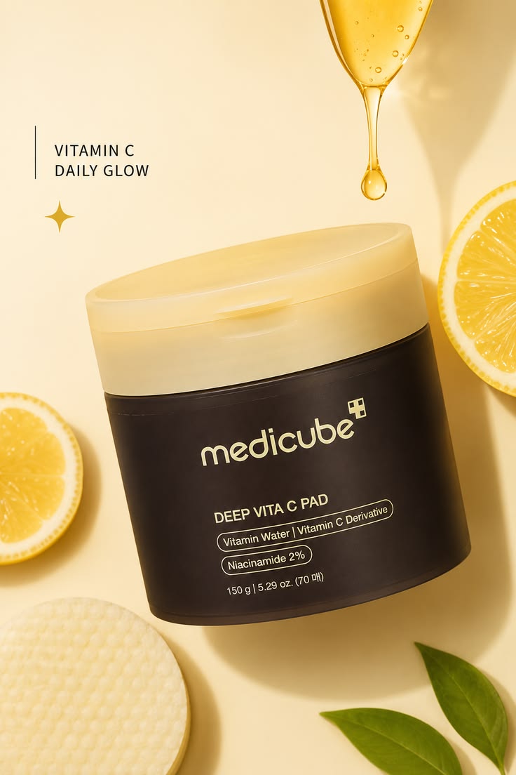 Medicube Deep Vita C Pads (70 Pads) – Brightening Toner Pads for Dark Spots, Acne Marks & Uneven Skin Tone