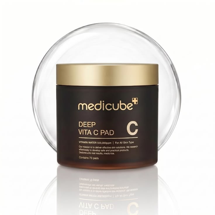 Medicube Deep Vita C Pads (70 Pads) – Brightening Toner Pads for Dark Spots, Acne Marks & Uneven Skin Tone